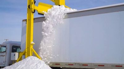 snow removal on truck